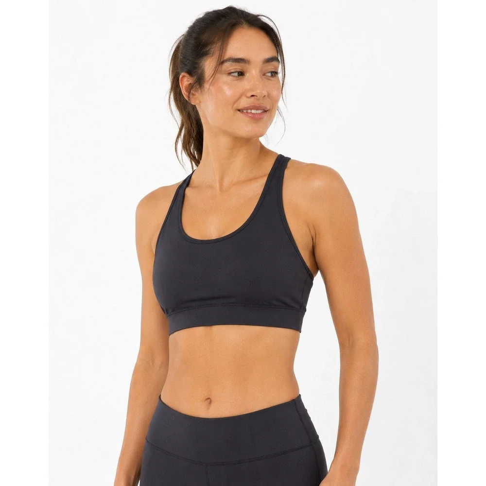 UNIQLO Women AIRism Active Sports Wireless Bra Black Large Workout
